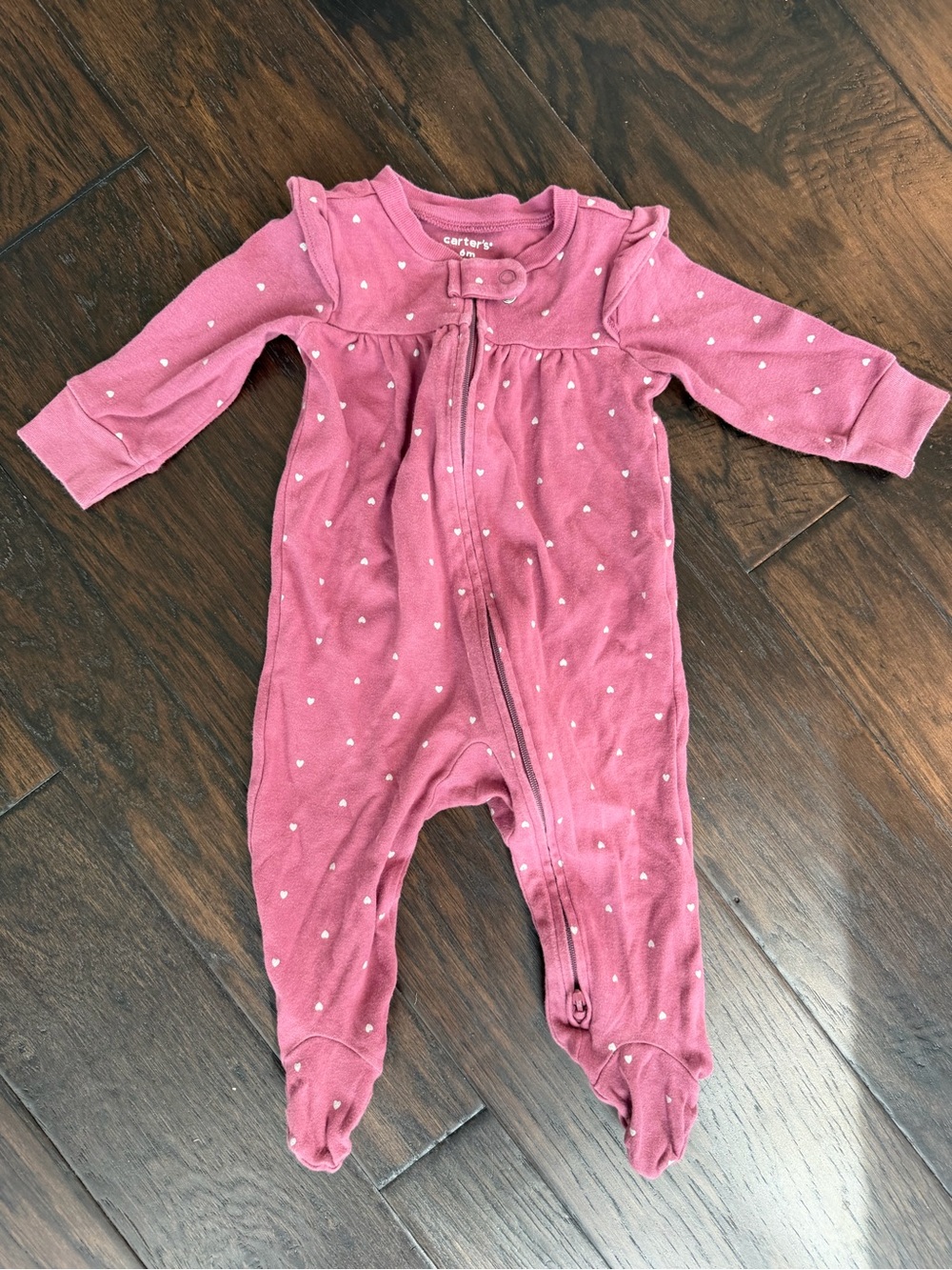 Carter’s heart footie pajamas
